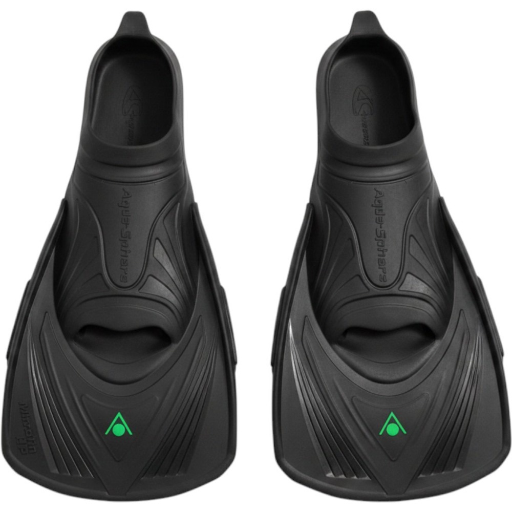 Aqua Sphere Microfin HP Black Swimming Training Fins Mens Size 9.5-10.5 EU 44-45